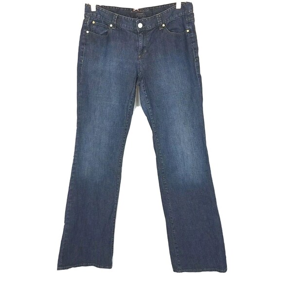 Ann Taylor Denim Womens Size 10 Modern Boot Jeans Dark Wash Dress - Picture 1 of 10